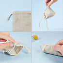 50pcs Drawstring Bag Cotton Linen Jewelry Candy Gift Pouch For Xmas Party Favor