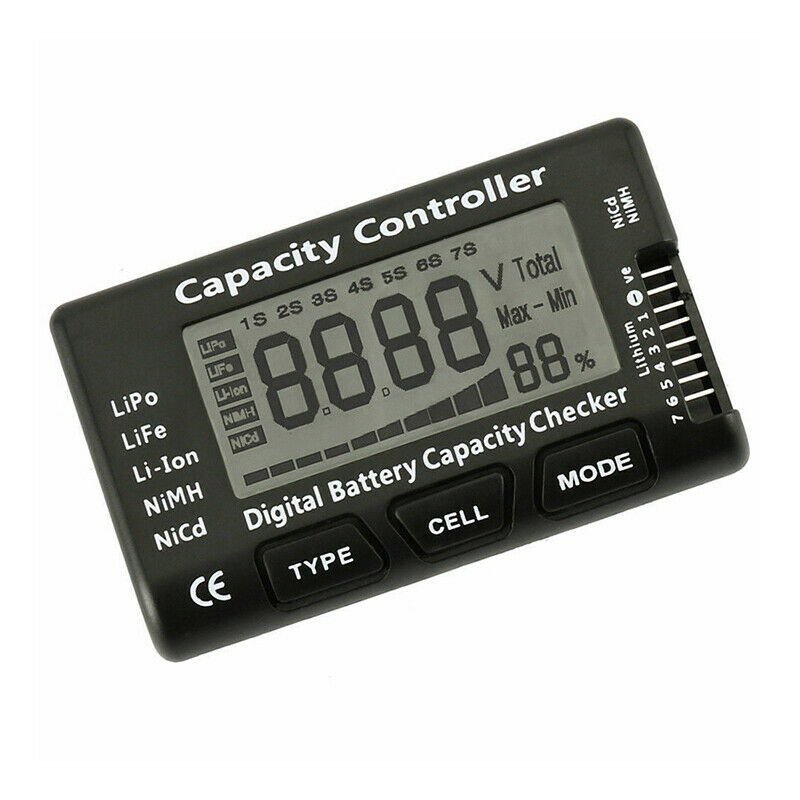 For LiPo LiFe Li-ion Digital LCD Battery Capacity Meter Tester Check Controller