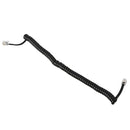 2 Pcs 2M RJ9 4P4C Plug Coiled Stretchy Telephone Handsets Cable Black
