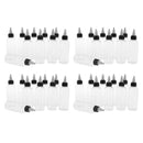 40 Pcs Clear Empty Plastic Bottles With  Top Dropper Nozzle Caps  100ml