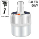 Solar Power Shed Light Bulb 24 LED Portable Hanging Hook Tent Camping Lamp