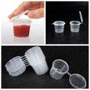 100Pcs Small Plastic Sauce Cups Foods Storage Containers Clear Boxes+Lids J K4Z4
