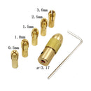 8Pcs 3.17mm Copper Drill Clamp 0.5-3mm Electric Drill Bit Collet Drill Tool JC3C