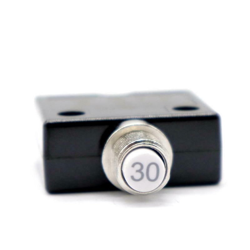 30Amp 50V DC Push Button Circuit Breaker Reset Thermal Overload Switch Fuse