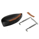 Ebony Wood Fiddle Chin Rest Chinrest with Cork for 4/4 Size Violin Parts A