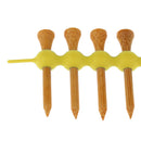 2 Pieces Portable Mini Golf Tee Holder + 8 Pieces Wood Golf Tees Set