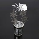 Rotary Spinning Candlestick Tealight Candle Holder Metal Tea Light Holders
