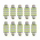10pcs 39mm SMD 16-LED Festoon Dome Light Bulb White DE3423 6411 C5W