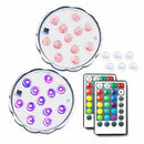 Upgraded 2x12-LED 3.9inch Submersible Led Lights, RGB Waterproof Battery Po R6J6