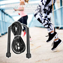 Skipping Rope PVC Adjustable Jump Rope Training Exercise Equipment (Black) A
