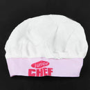 Childs Kids Chef Hat Apron Cooking Baking Boy Girl Chefs Junior Gift (Pink) Y6C9