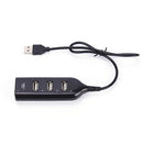 USB 2.0 High Speed 4 Port Splitter Hub Adapter For PC Computer Laptop Black  ME