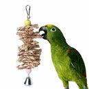 Bird Parrot Toys Natural Wooden Grass Chewing Bite Hanging Cage Accessories