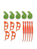 Orange Citrus Peelers Cosmer Set of 15 Plastic Easy Slicer Cutter Peeler Opener