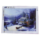 Christmas Snow House 5D Diamond Painting DIY Cross Stitch Kit 16 x 12 Inch E7Q3
