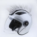 Motorcycle Adhesive Helmet Mohawk Hair Patches Skinhead Costumes Wig Grey