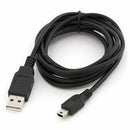 1PC Black PVC USB 2.0 Male to Mini 5 Pin B Data Charging Cable Cord Adapter DS