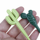 6pcs/pack Cactus Fruit Forks Dessert Forks Toothpick Kids Tableware Food Picks Z