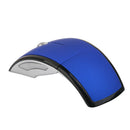 Laptop PC 2.4GHz Wireless Foldable Folding Arch Optical Mouse USB Mice Blue