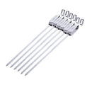 6x  Wide Stainless Steel Barbecue Skewer BBQ Needle Grills 45cm,Extensible