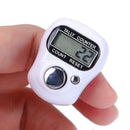 Stitch Marker Row Finger Ring Counter LCD Electronic Tally Counter (White) A
