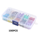 100pcs Zinc Fuse Standard Medium Blade Car Auto Fuses Kit Car Accessories A