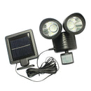 Solar Power PIR Motion Sensor 22 LED Dual Wall Light Outdoor Garden Lamp
