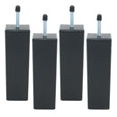 8pcs/set Plastic Bed Risers Lifts Furniture Table Square Leg M8 Thread