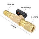 3Pcs/Set Brass R410A Refrigerant Straight Ball Valves AC Charging Hoses Bra U7N5