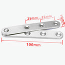 4x Brushed 360 Degree Rotatable Door Pivot Hinge One-Word Hinge Stainless Steel