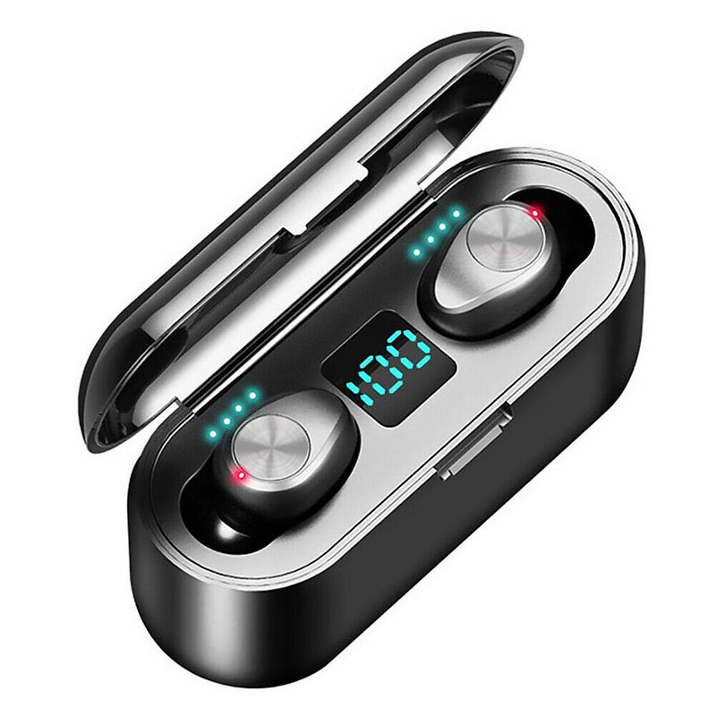 F9 TWS Bluetooth 5.0 Earphones Touch Control Earbuds w/LED Display Charge Box