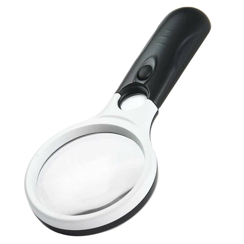 Interchangeable 2 Main Lens 10X/20X Handheld Magnifier LED Magnifying Glass