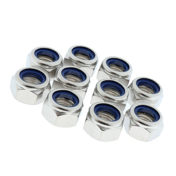 Lock Nut 50Pcs M20 Stainless Steel Hex With Nylon Insert By Bolt Dropper High