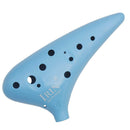 1 Set ABS 12 Holes C Tone Ocarina Blue w/ Gig Bags & Strap Folk Instrument