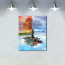 Hand-painted Life Tree DIY Oil Painting by Numbers Art Canvas Kit Set Hom WNV
