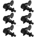 Guitar String Peg Locking Tuners Tuning Pegs Machine Heads Black 6R Inline Keys