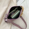 Alligator Pattern Handbag Tote Women Leather Underarm Shoulder Bag (Purple)