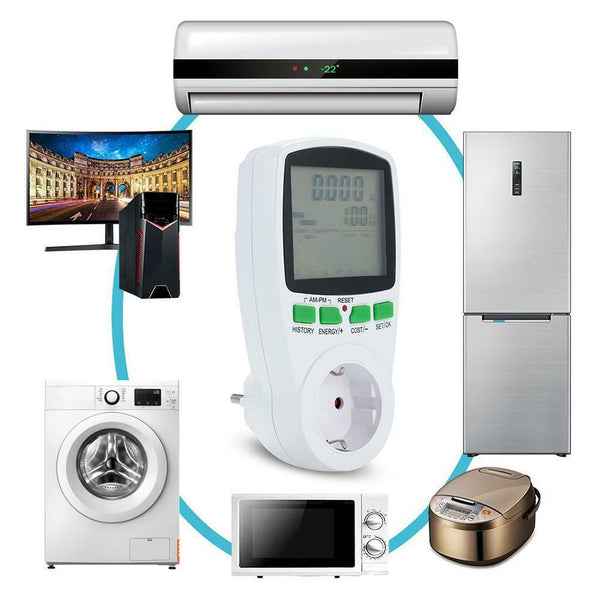 AC Power Meter 220V Digital Wattmeter European Union Energy Meter Watt (EU)