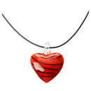 Necklace Set Fashion Murano Glass Heart T5O3