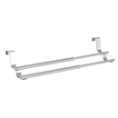 Bath Kitchen Door Stainless Steel Towel Rack Holder Expandable Shelf Hanger
