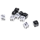 Acrylic 16mm Dice Family Set White and Black for TRPG Cup Role Play Game