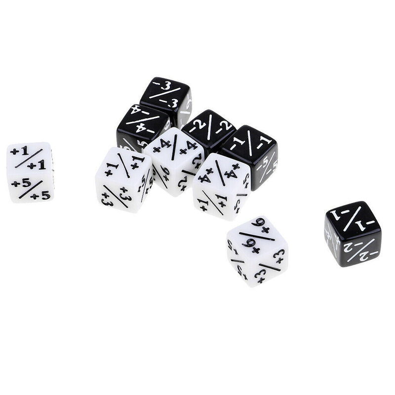 Acrylic 16mm Dice Family Set White and Black for TRPG Cup Role Play Game