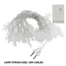 8 Modes LED String Lights Snowflake Night Light Home Xmas Fairy Lamps (A) A