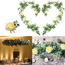 Artificial Eucalyptus Garland with Rose 2PCS Wedding Arch Decorations Green T3L7