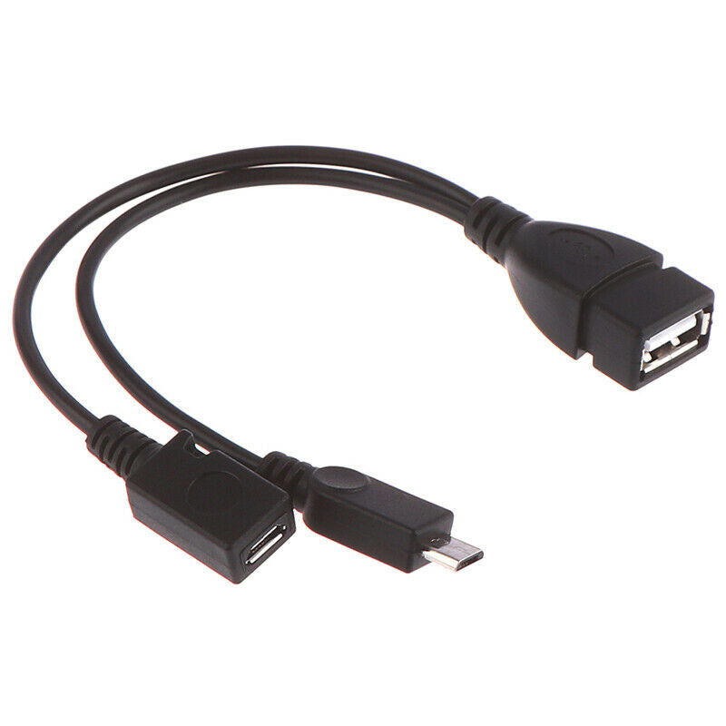 Splitter 1:2 Female To Micro Male + Female HOST OTG Adapter Cable JR