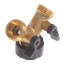 1Pcs Brass 2 Way Garden Hose Splitter Y Valve Water Tap Connector AdapterB Hn