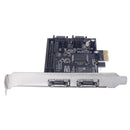 2 Ports PCIe 1.0 to IDE SATA eSATA x2 ATA133 PATA Adapter Card Module RAID -