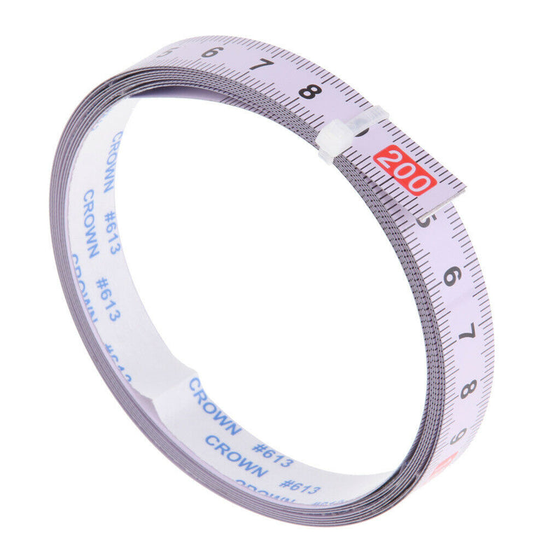 2Pcs/Set Durable Miter Saw Track Tape Measure Self Adhesive Backing Metric Steel