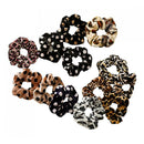 13-Pack Leopard Velvet  Scrunchies Animal Print Hair Tie Accessories