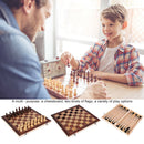 3 in 1 Wooden International Folding Chess Set Board Game Fun Toys (29x29cm)